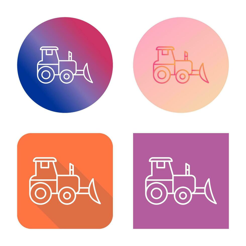 Industrial Tractor Vector Icon