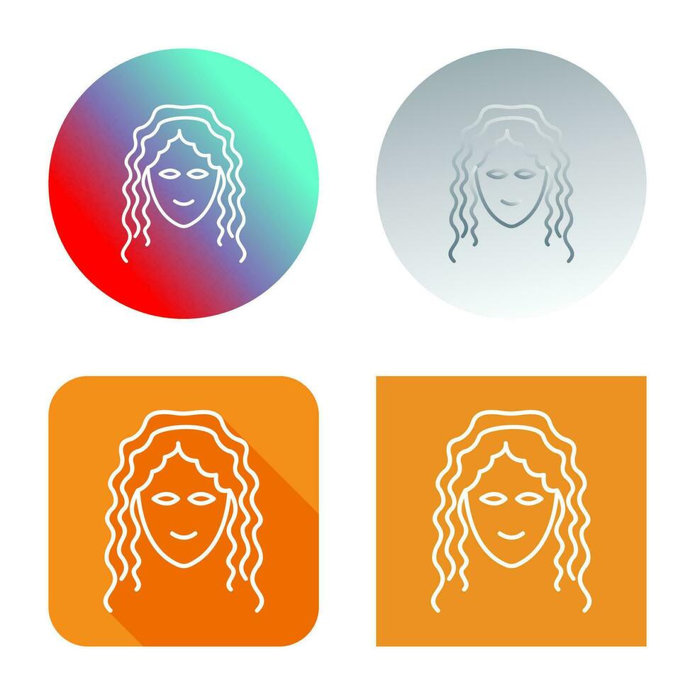 Hair Curly Vector Icon