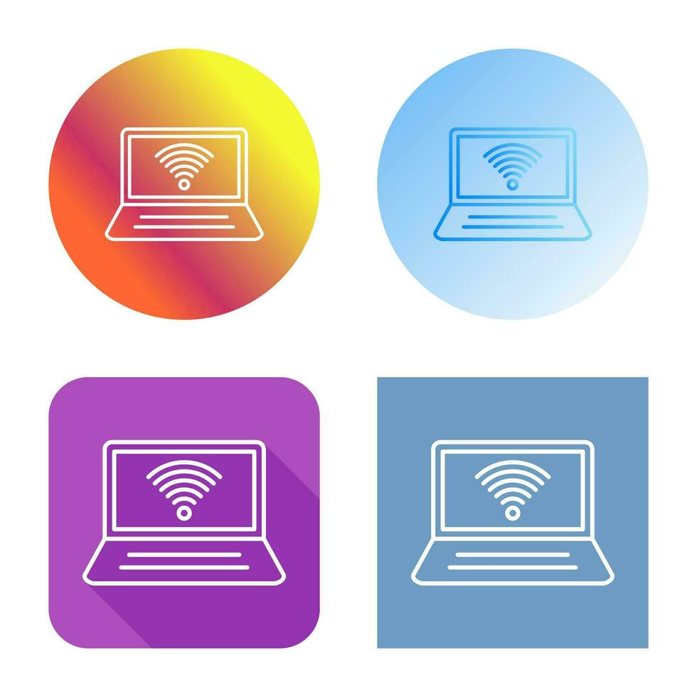 Connected Laptop Vector Icon