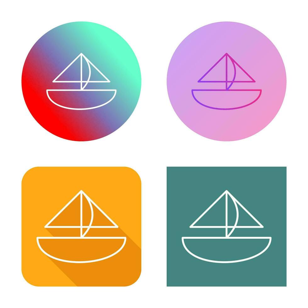 Small Yacht Vector Icon