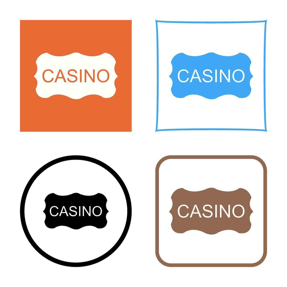 icono de vector de signo de casino