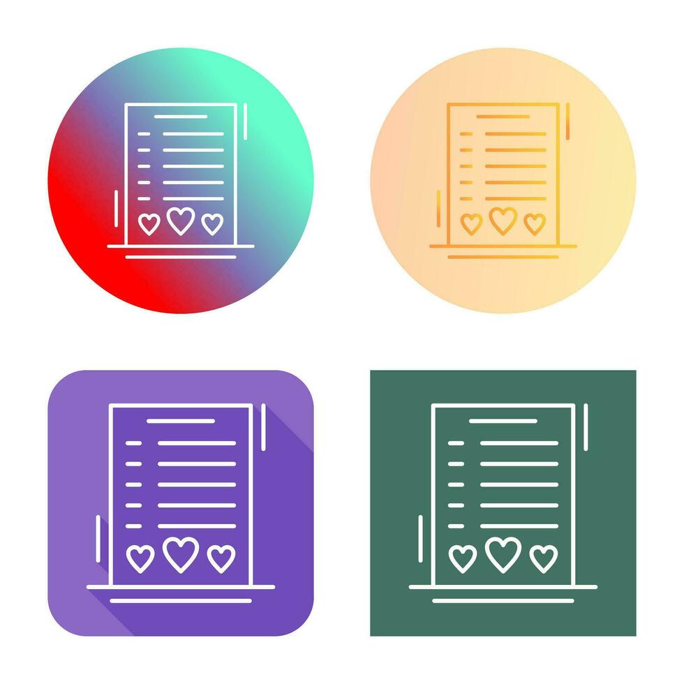 Wishlist Vector Icon