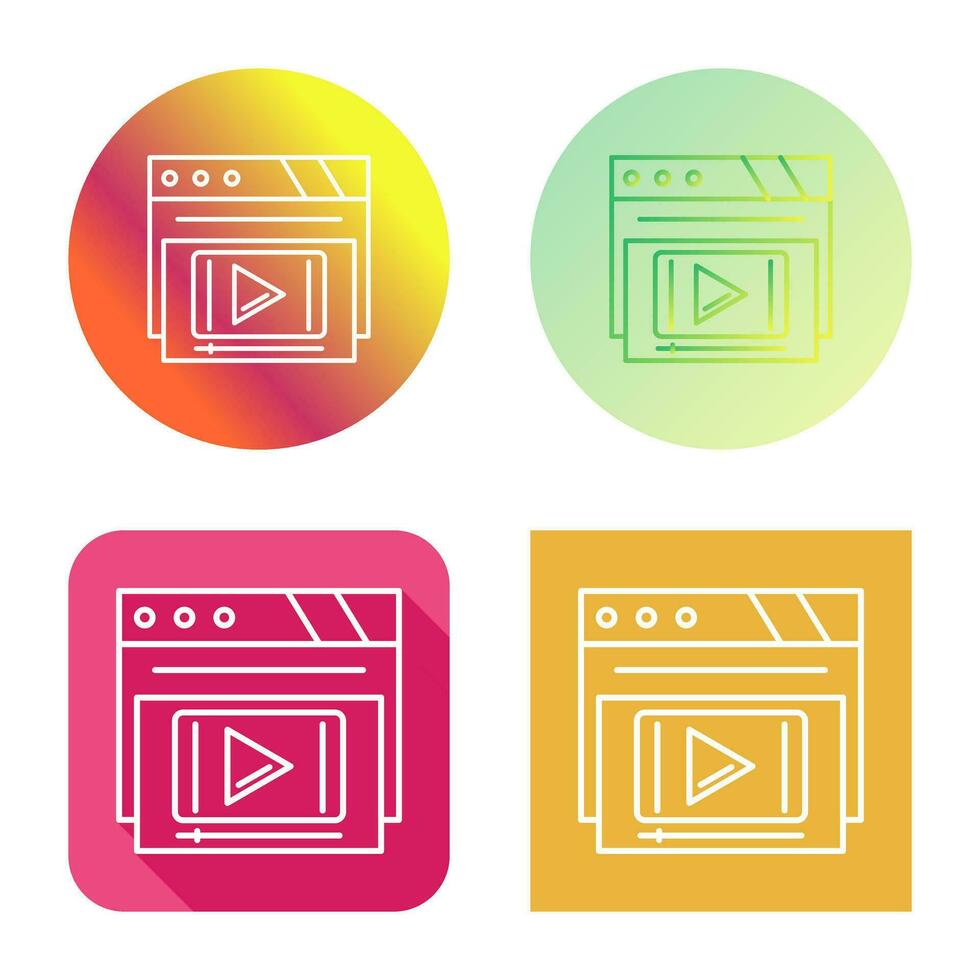 Video Player Vector Icon