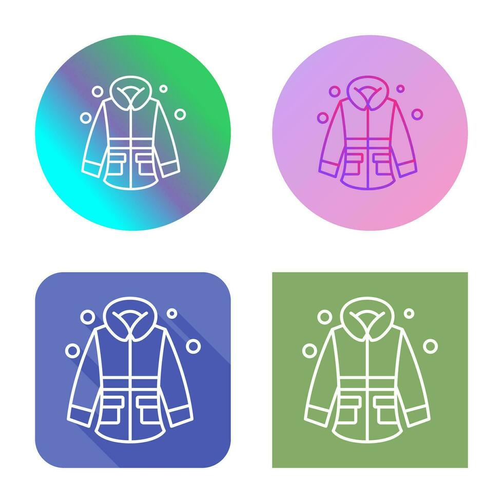 icono de vector de chaqueta de invierno