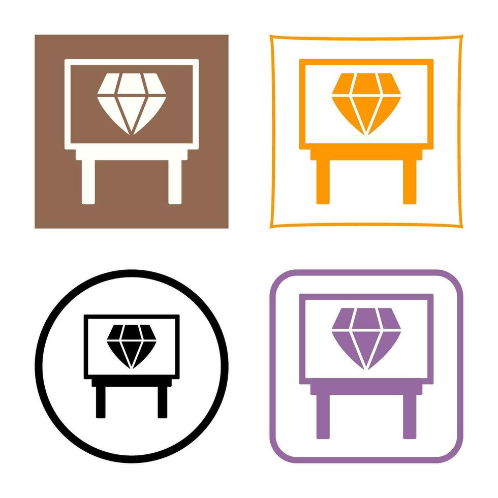 Diamond Exhibit Vector Icon