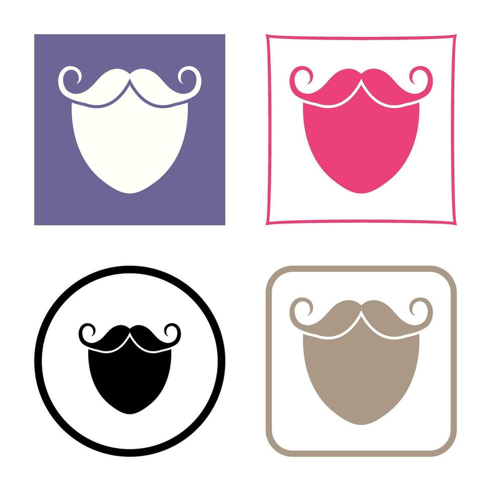 icono de vector de barba y bigote