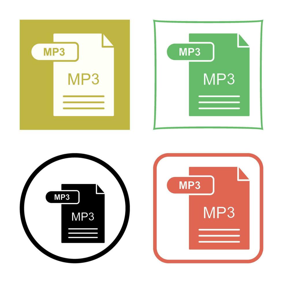 icono de vector de mp3