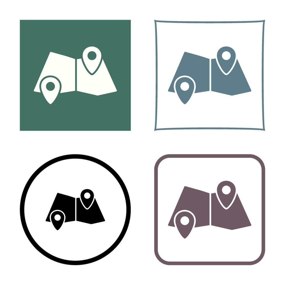 Folded Map Vector Icon