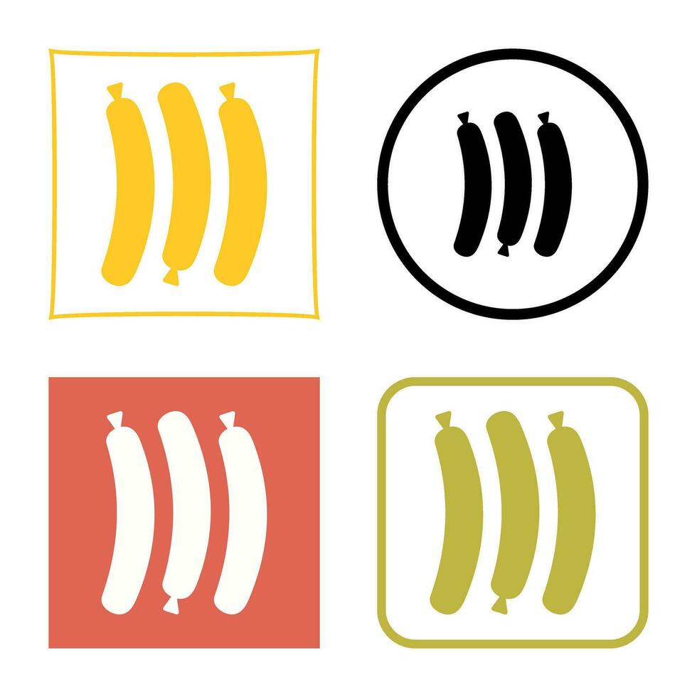 Hot Sausage Vector Icon