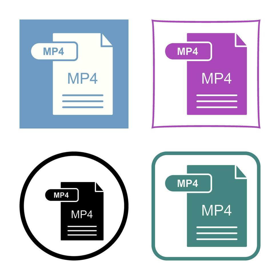 icono de vector de mp4