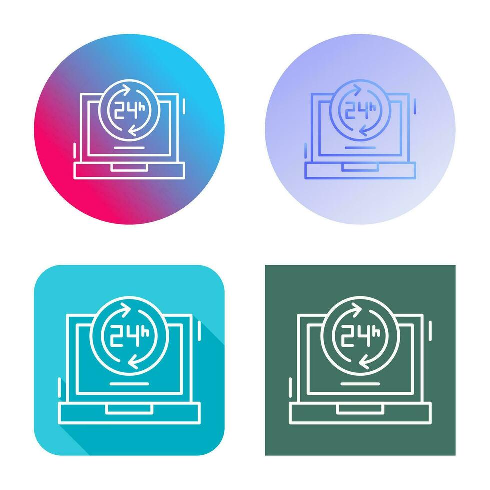 24 Hours Vector Icon
