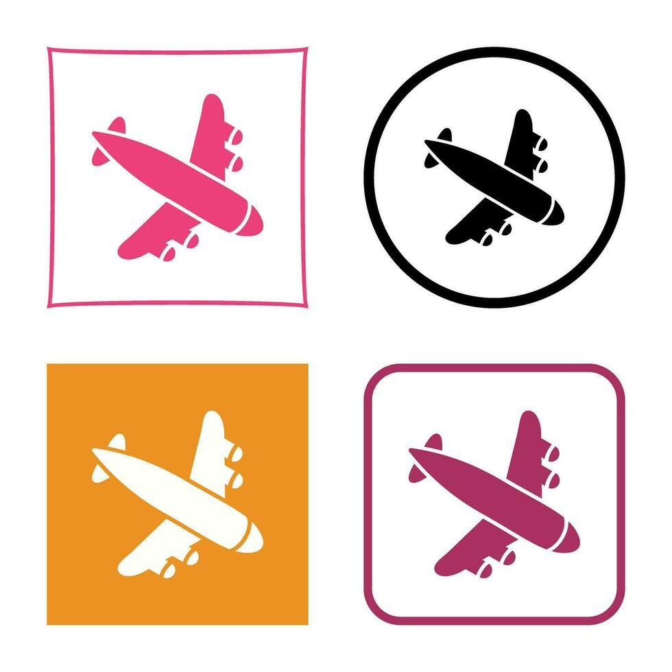 Landing Airplane Vector Icon