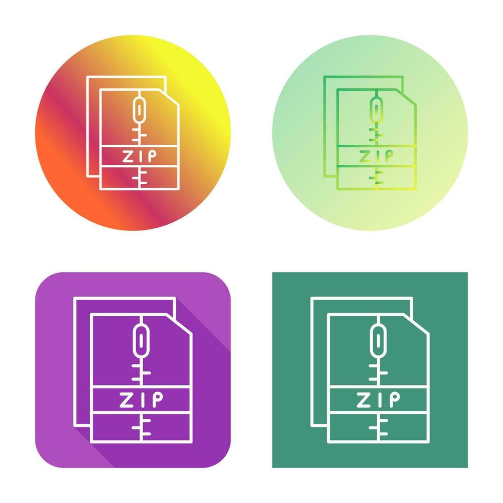 Zip File Vector Icon