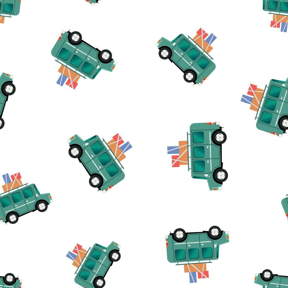 Suv car seamless pattern background icon. Business flat vector illustration. Car sign symbol pattern.