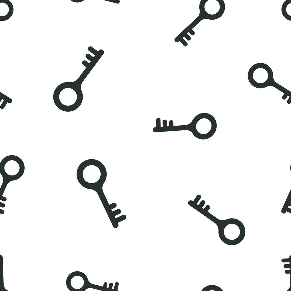 Key icon seamless pattern background. Business flat vector illustration. Unlock sign symbol pattern.