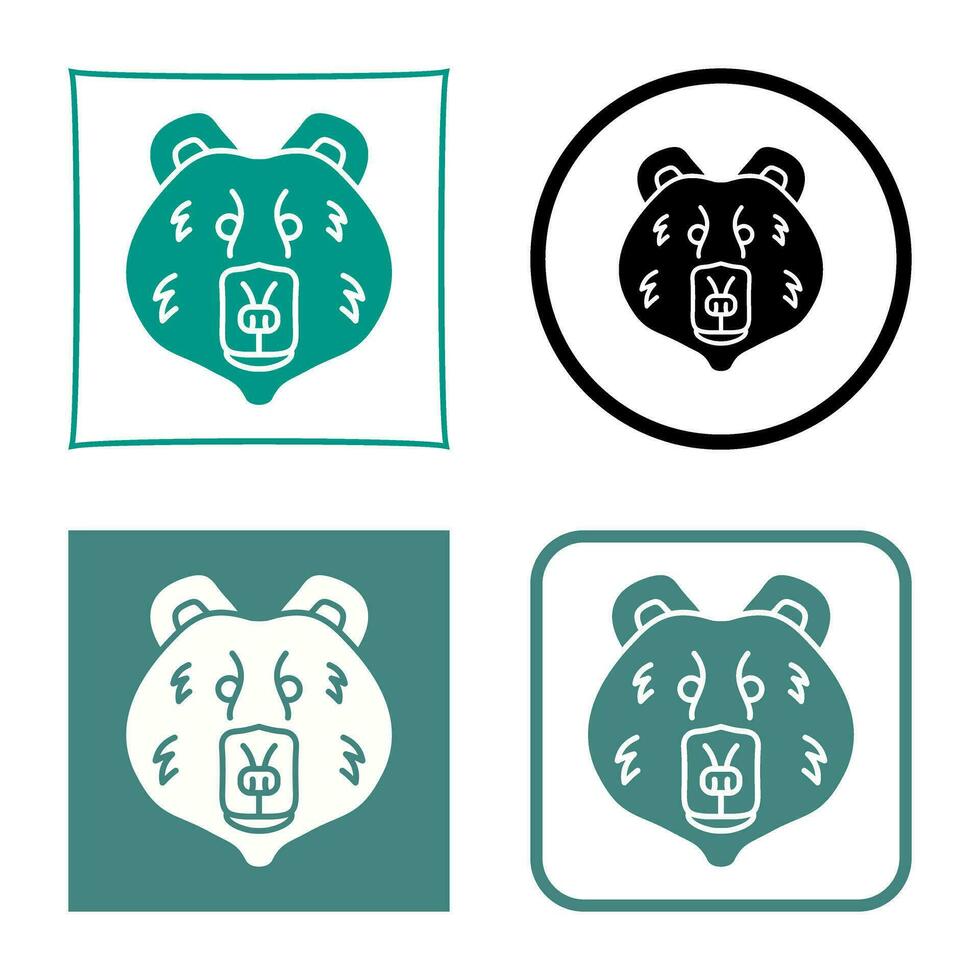 icono de vector de oso polar