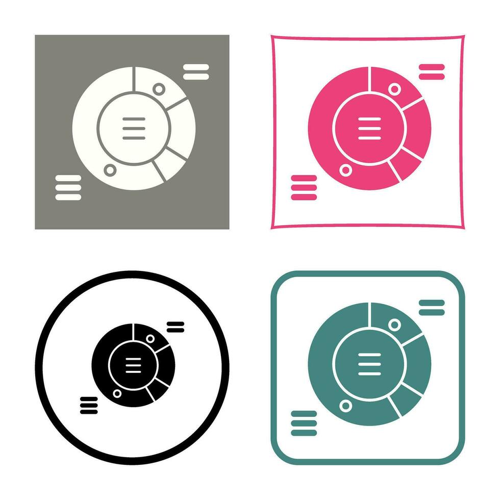 icono de vector de gráfico circular