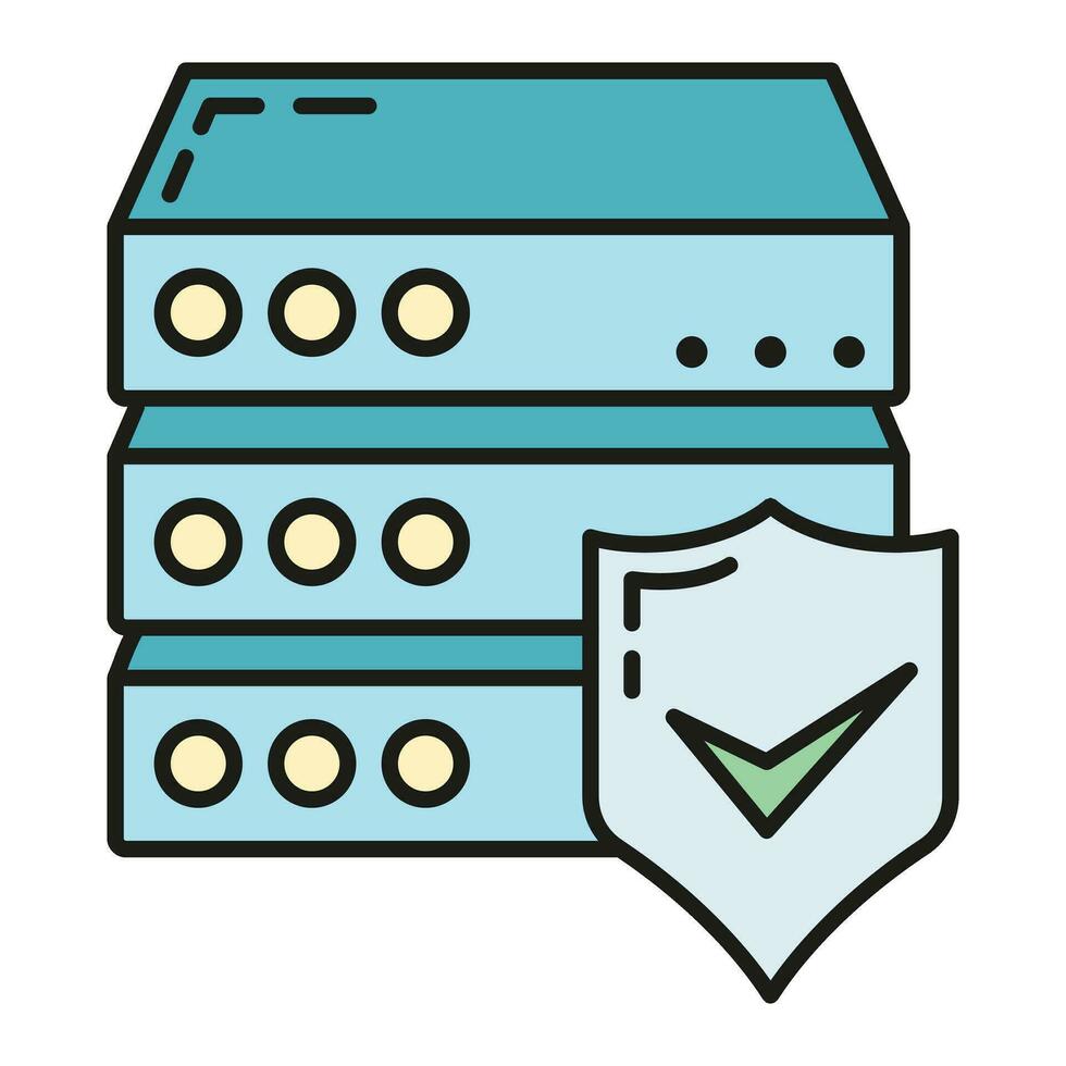 remoto computadora servidor datos intercambiar nube icono proteger base de datos almacenamiento, tecnología información contorno plano vector ilustración, aislado en blanco.