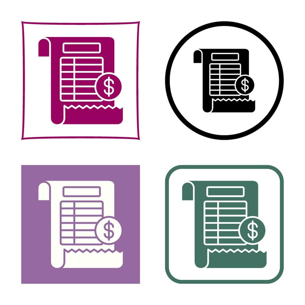 Bill Vector Icon