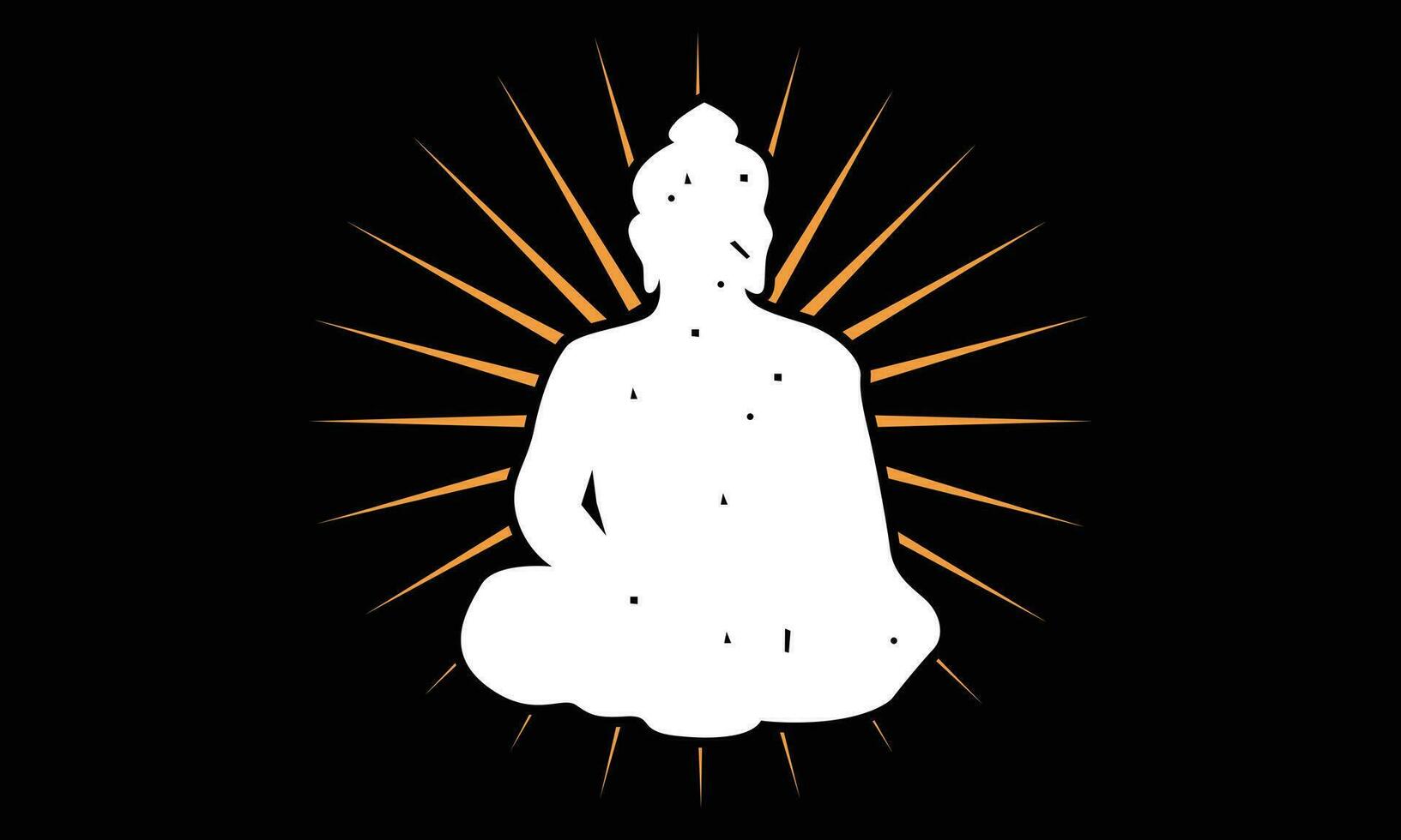 ilustración de señor Buda en meditación para budista festival. Buda silueta. budismo. vector