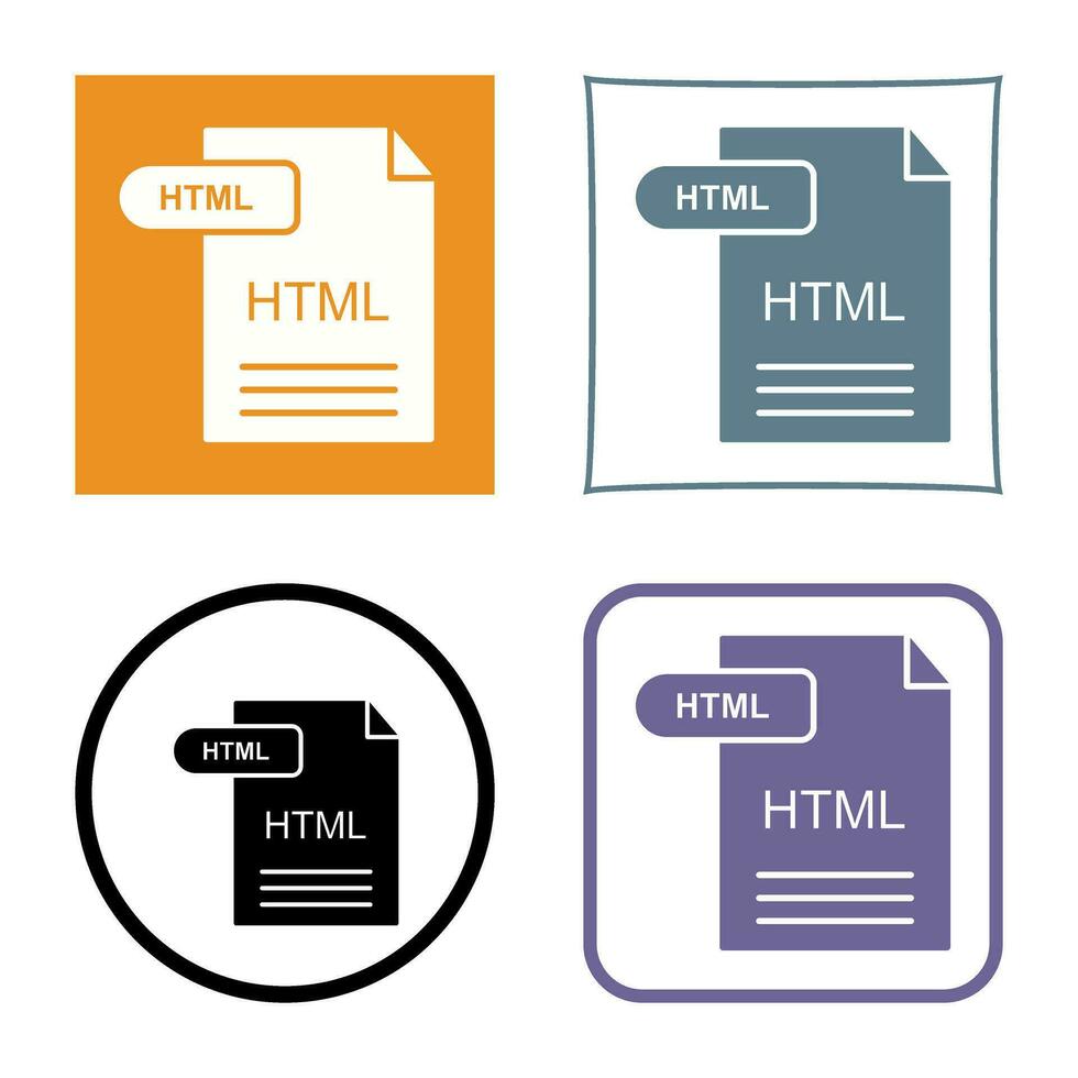 icono de vector html