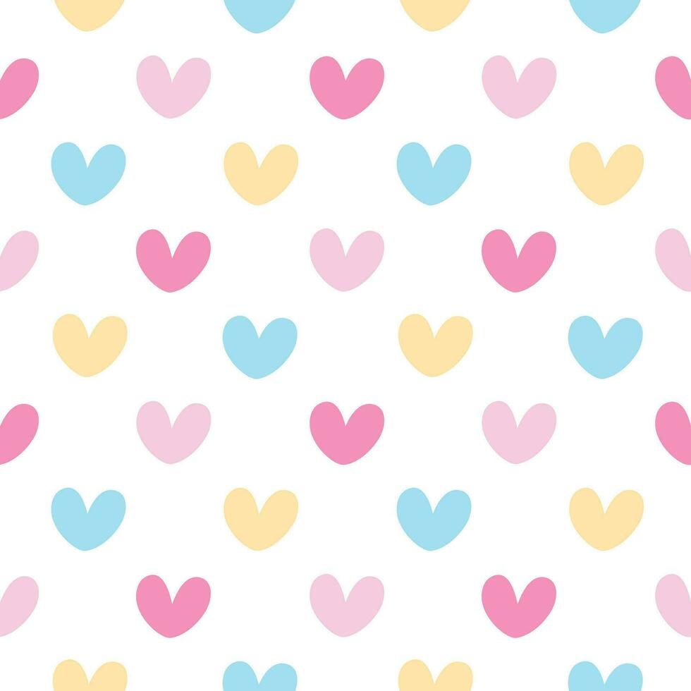 Cute mini hearts on white background. Valentines Day Themes. Vector seamless texture. Pattern background