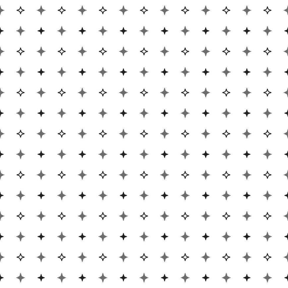 Pattern black stars on white background vector