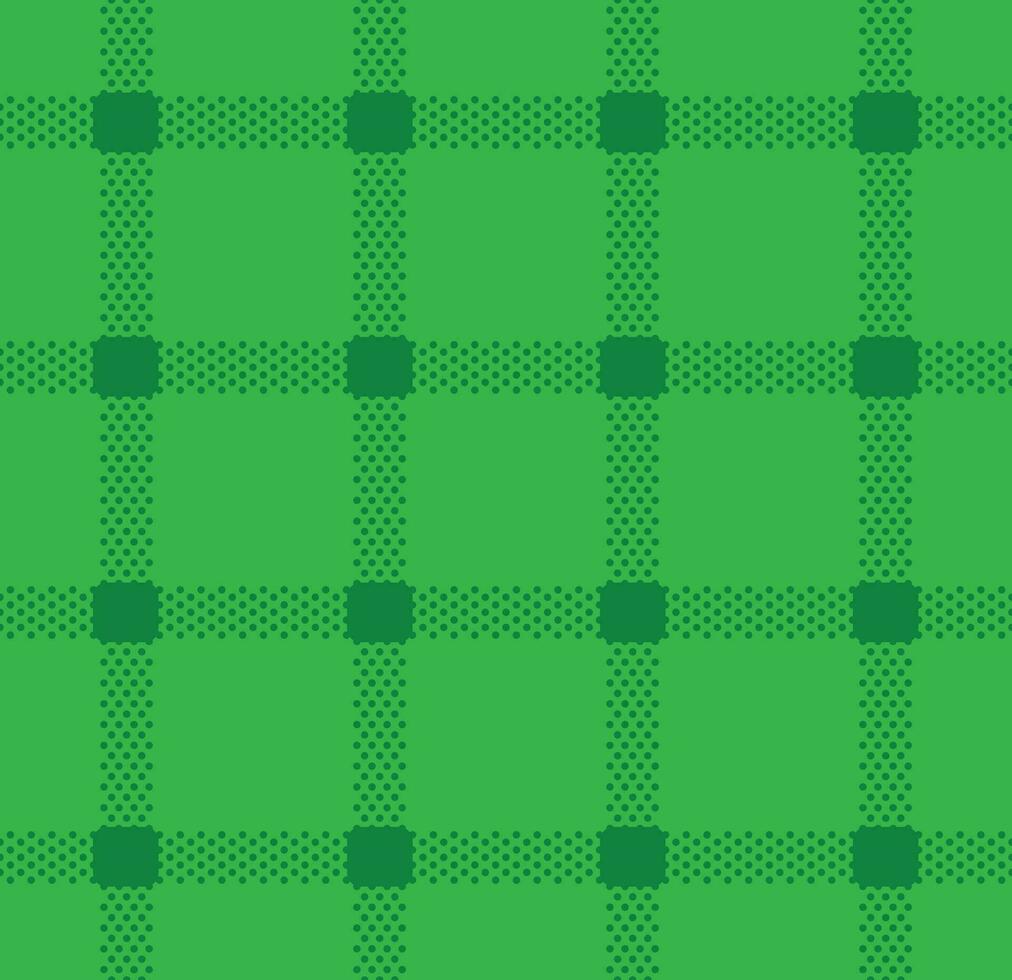 Seamless pattern with tiny dots in square grid. Dark green dot on light green background vector