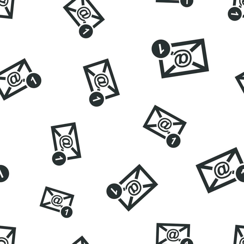 Email envelope message seamless pattern background icon. Business flat vector illustration. Mail sign symbol pattern.