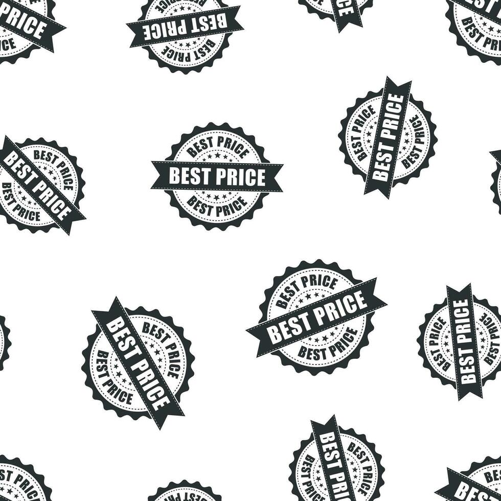 Best price sale rubber stamp seamless pattern background. Business concept vector illustration. Best price badge symbol pattern.