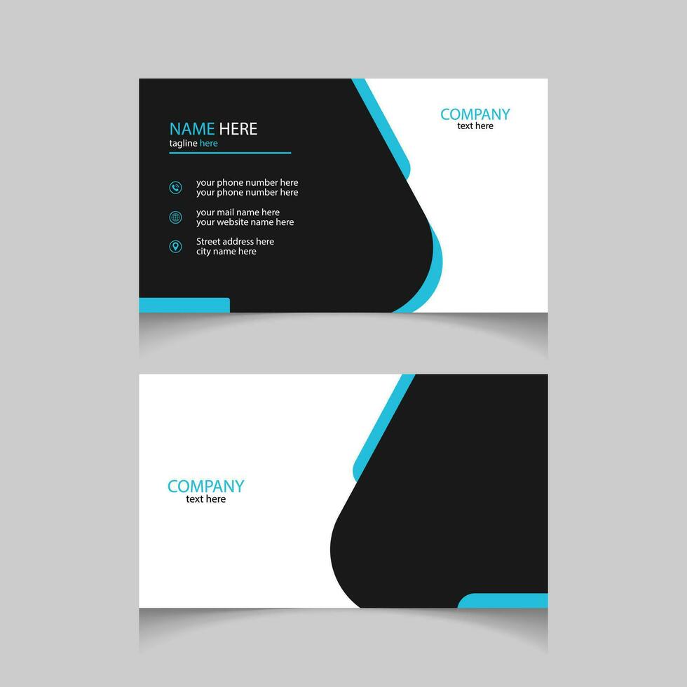 Corporate business card template design vector