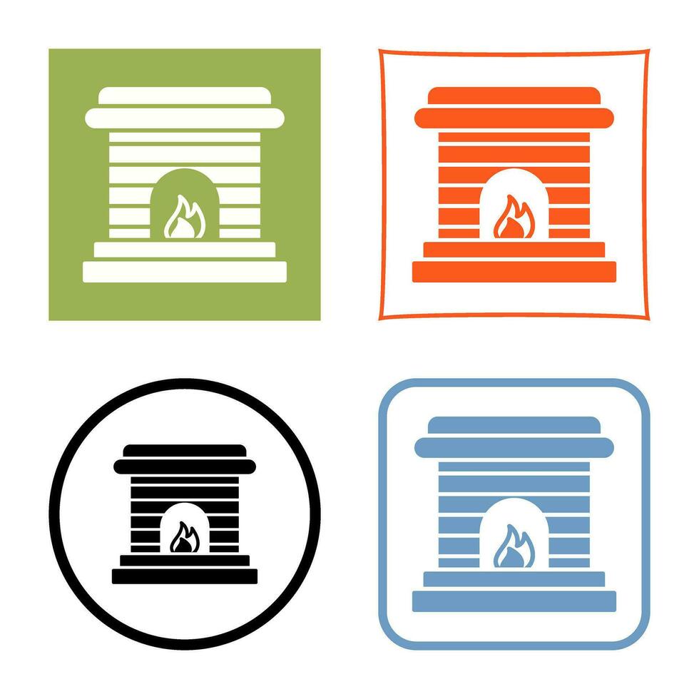 Fireplace Vector Icon