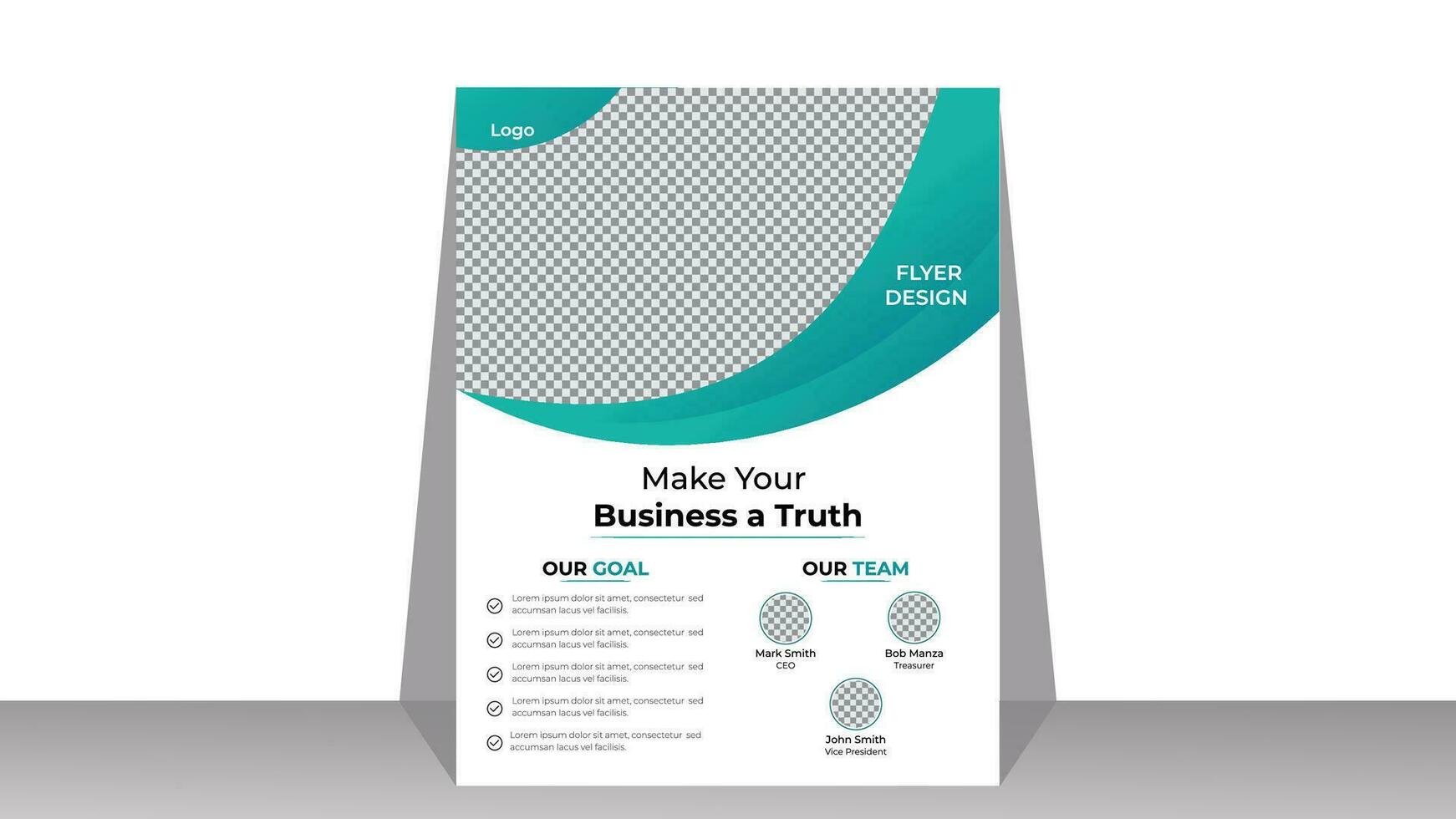 Simple corporate business flyer design template Pro Vector .