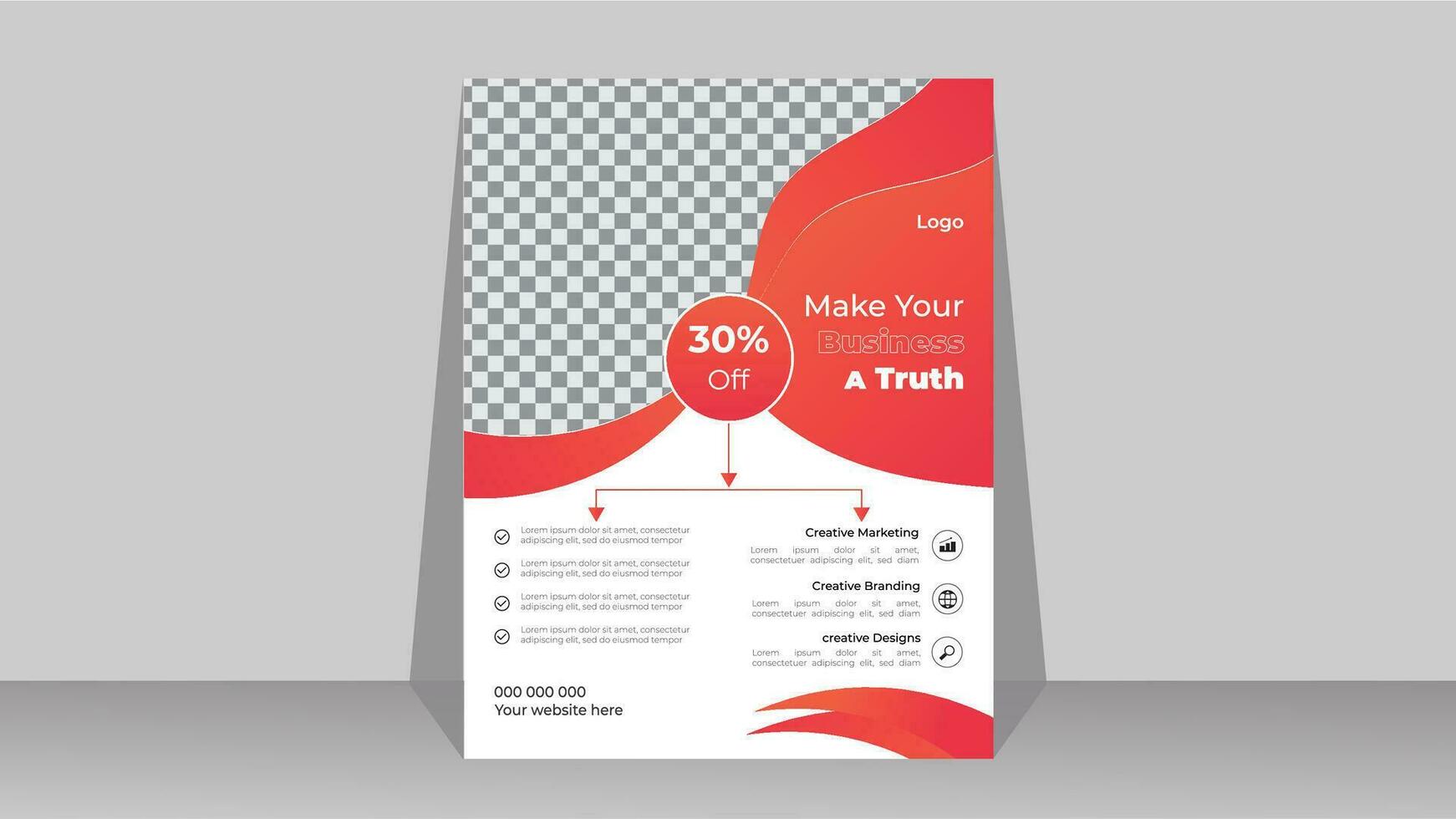 Corporate business flyer design template . For marketing , advertising , promotion , education pro vector .