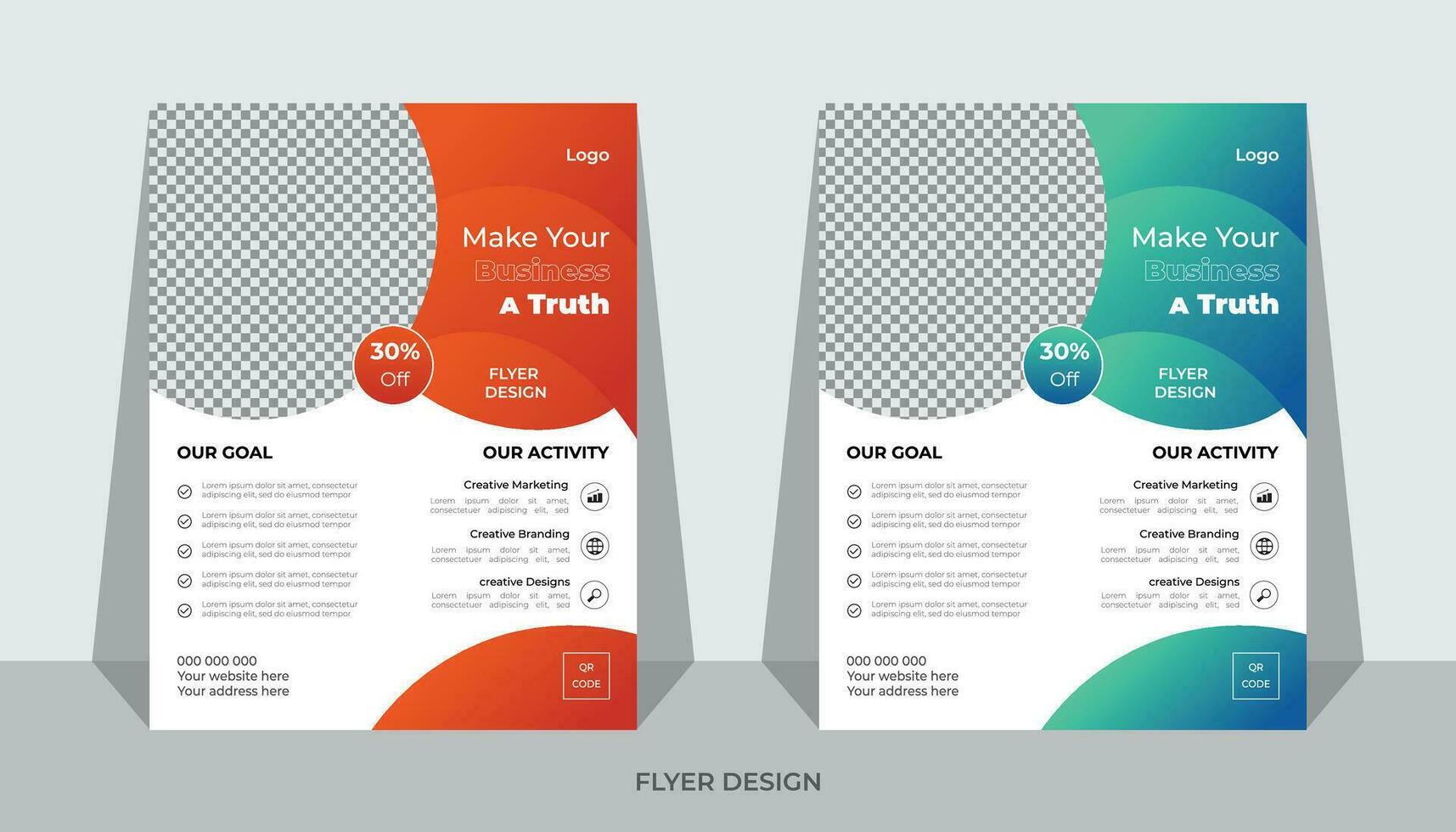 Business flyer design template layout for marketing, advertising, book cover . Pro Vector .