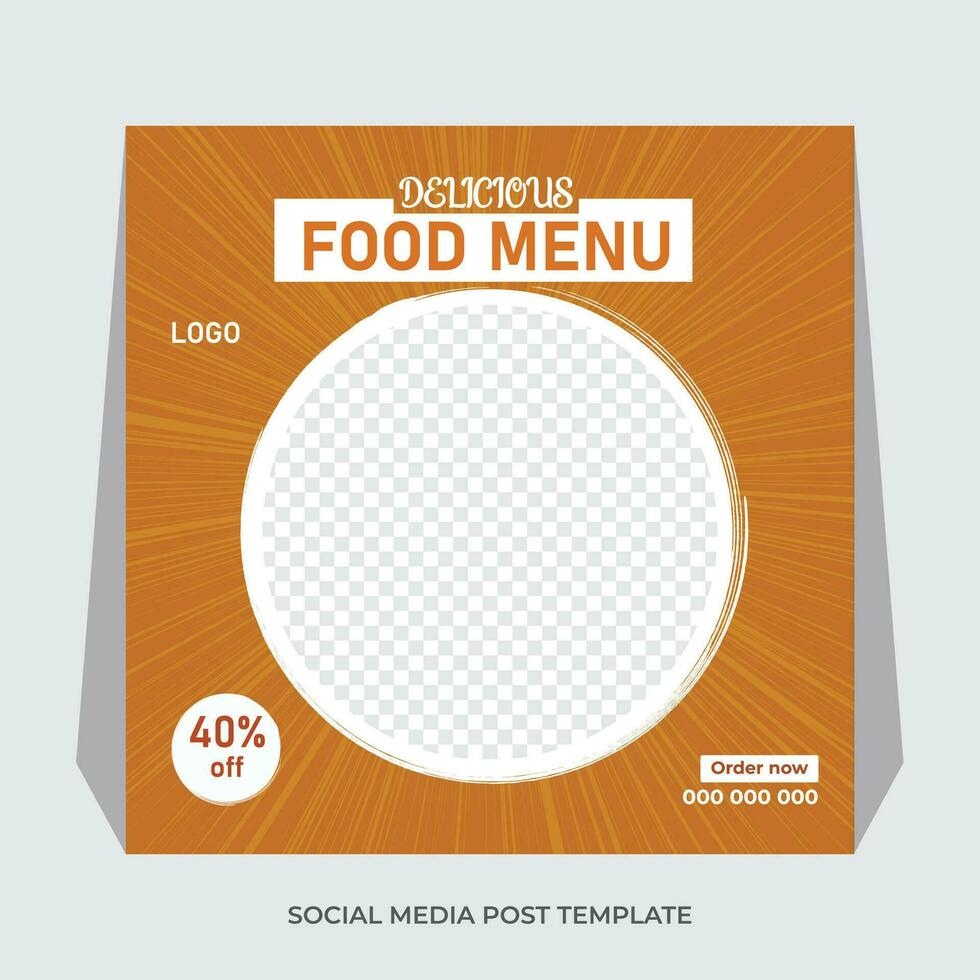 Social media post design of food . Pro Vector .