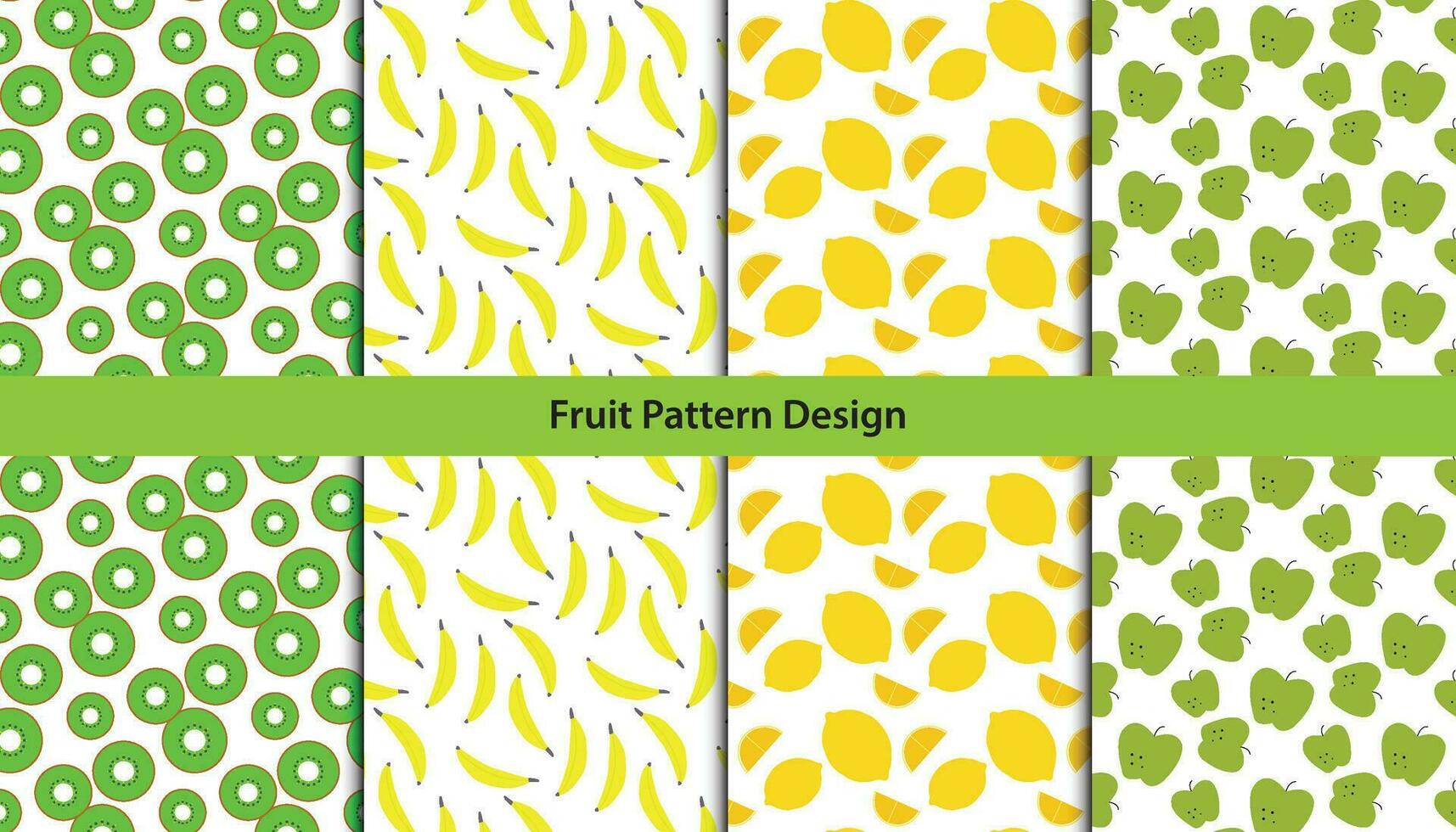 Fruits seamless pattern design layout set . Pro vector .