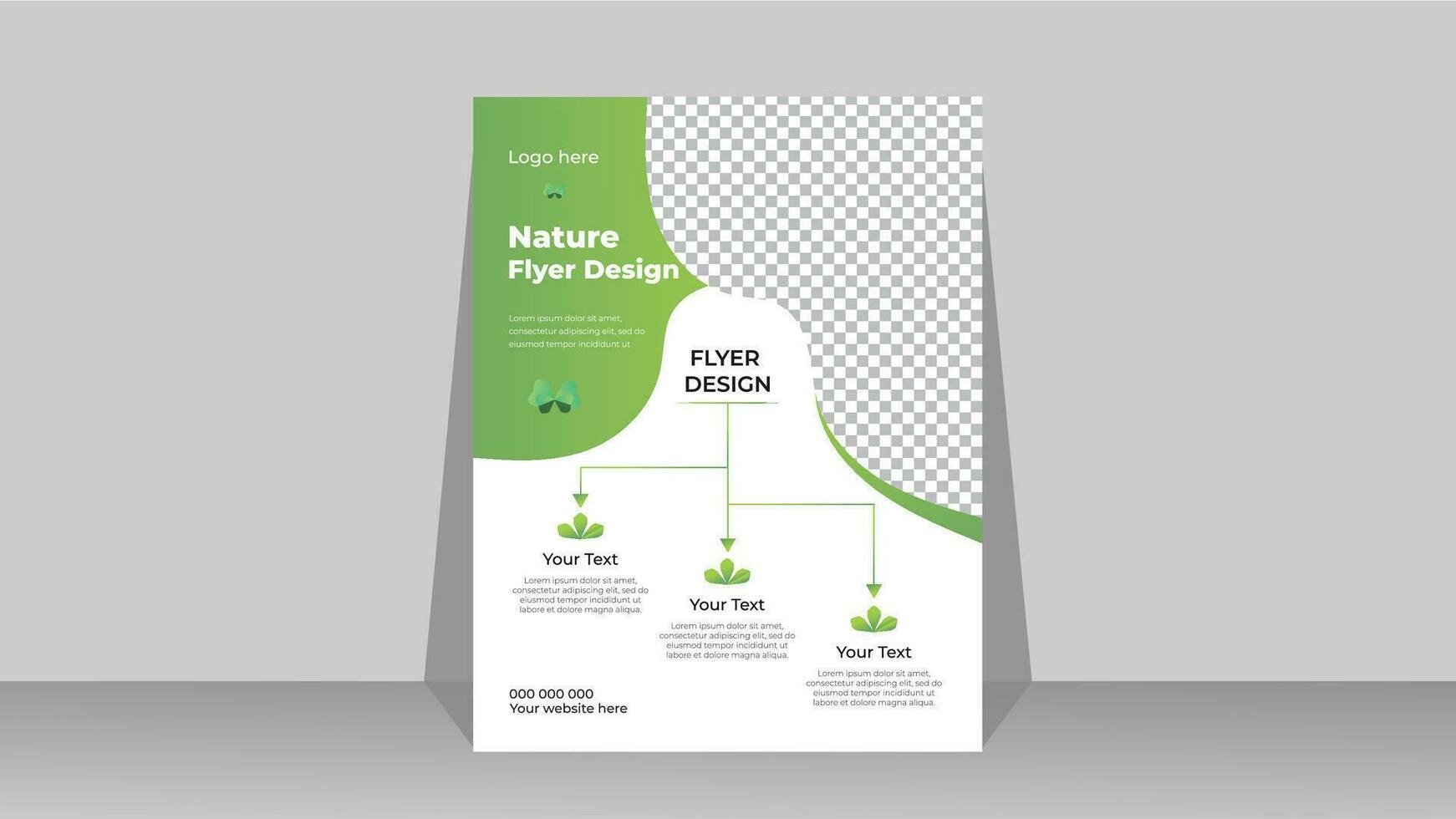 Nature flyer design Pro vector .