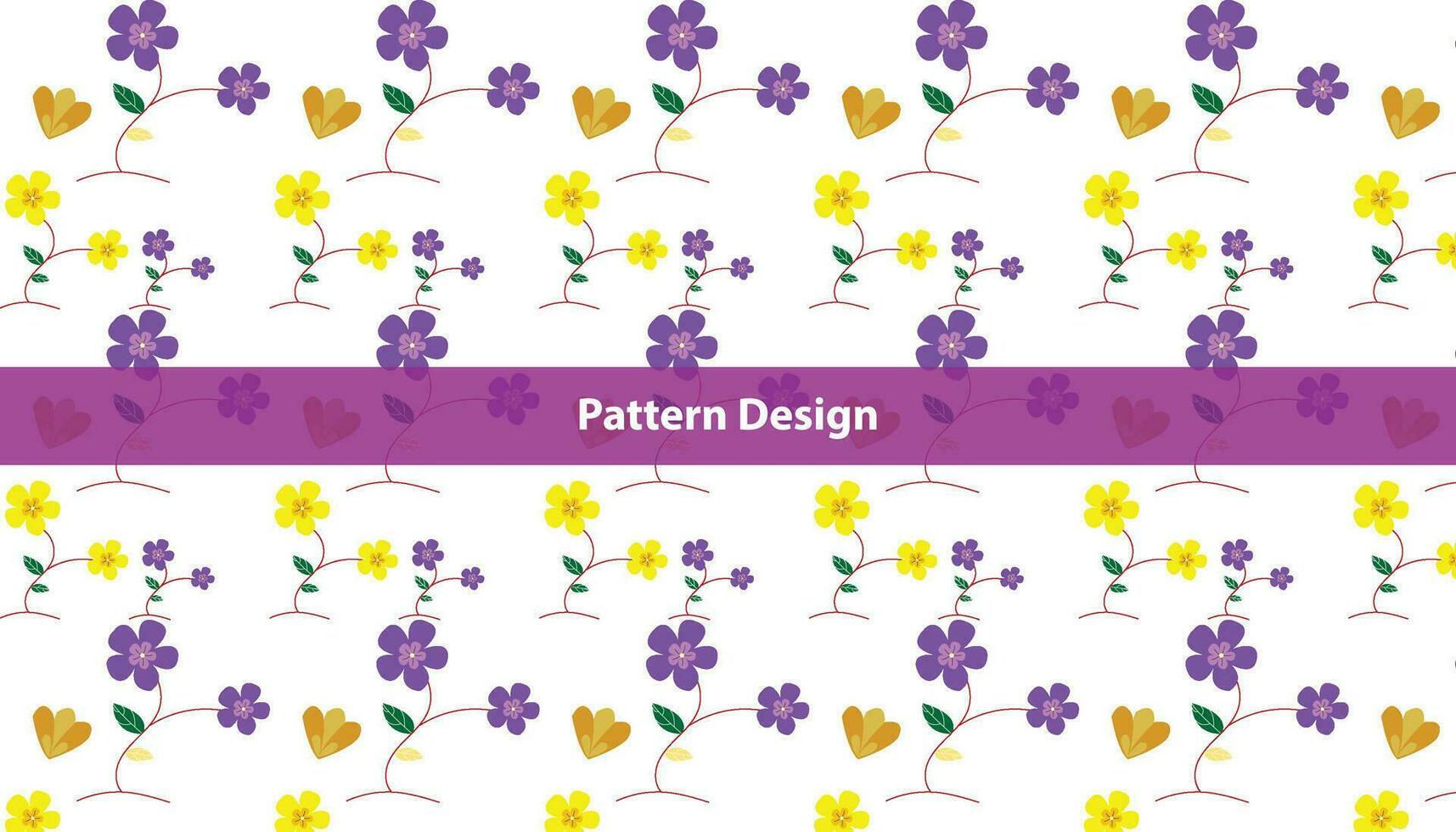 Floral seamless pattern design with flower print Pro Vector .