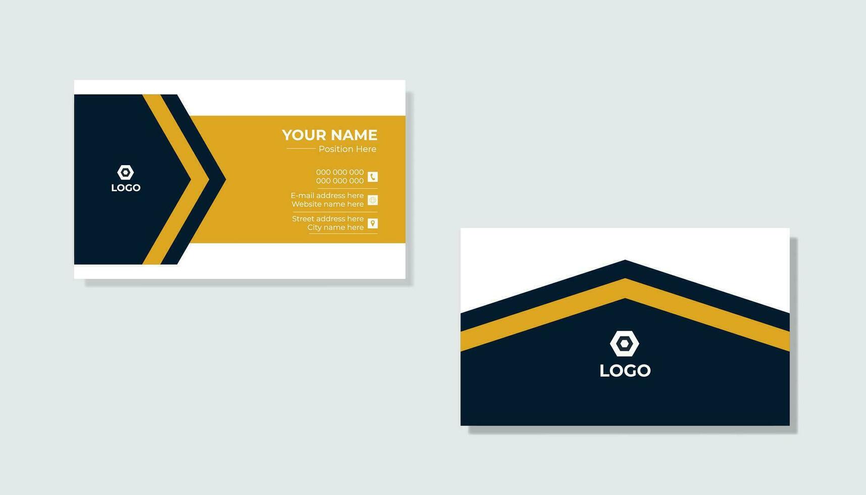 Simple business card design template Pro Vector .