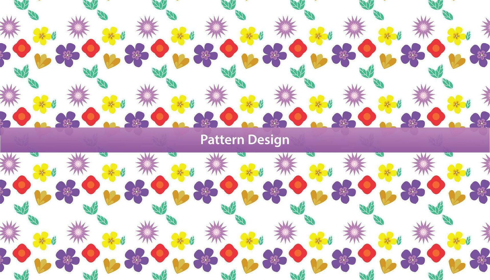 Flower seamless pattern design set Pro Vector .
