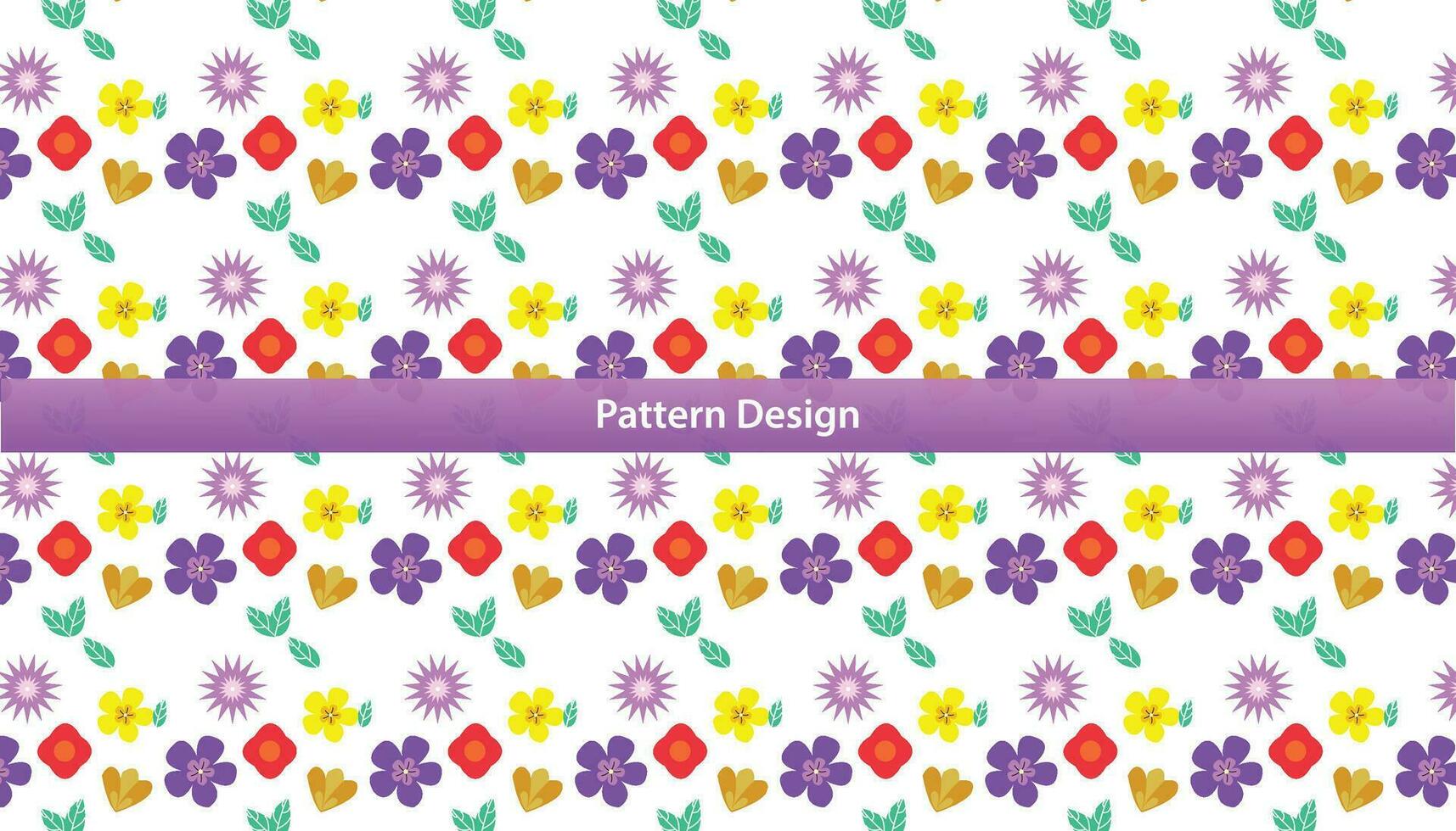 Flower seamless pattern design set Pro Vector .