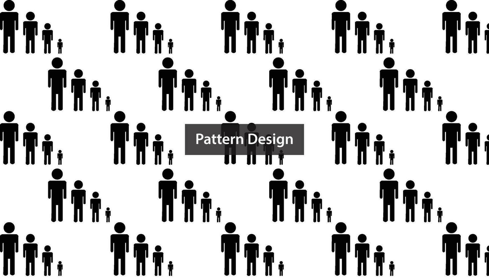 People seamless pattern design . Flat vector illustration Pro Vector .