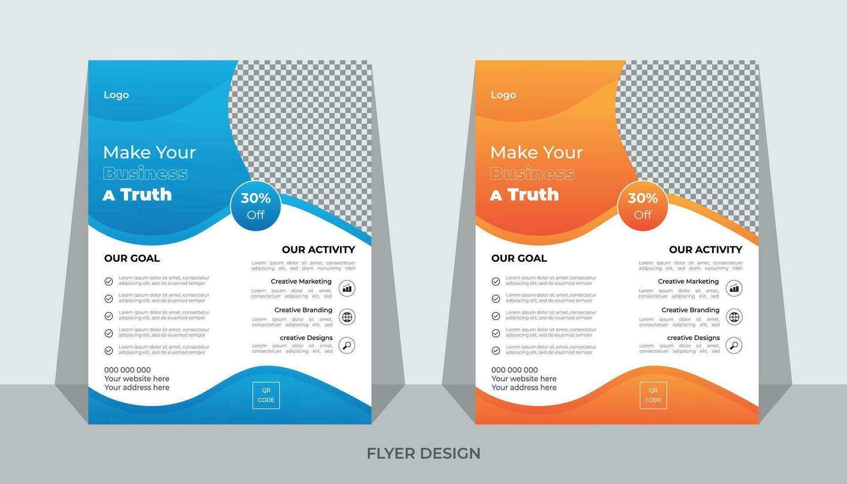 Creative business brochure flyer design template for marketing . Pro Vector .