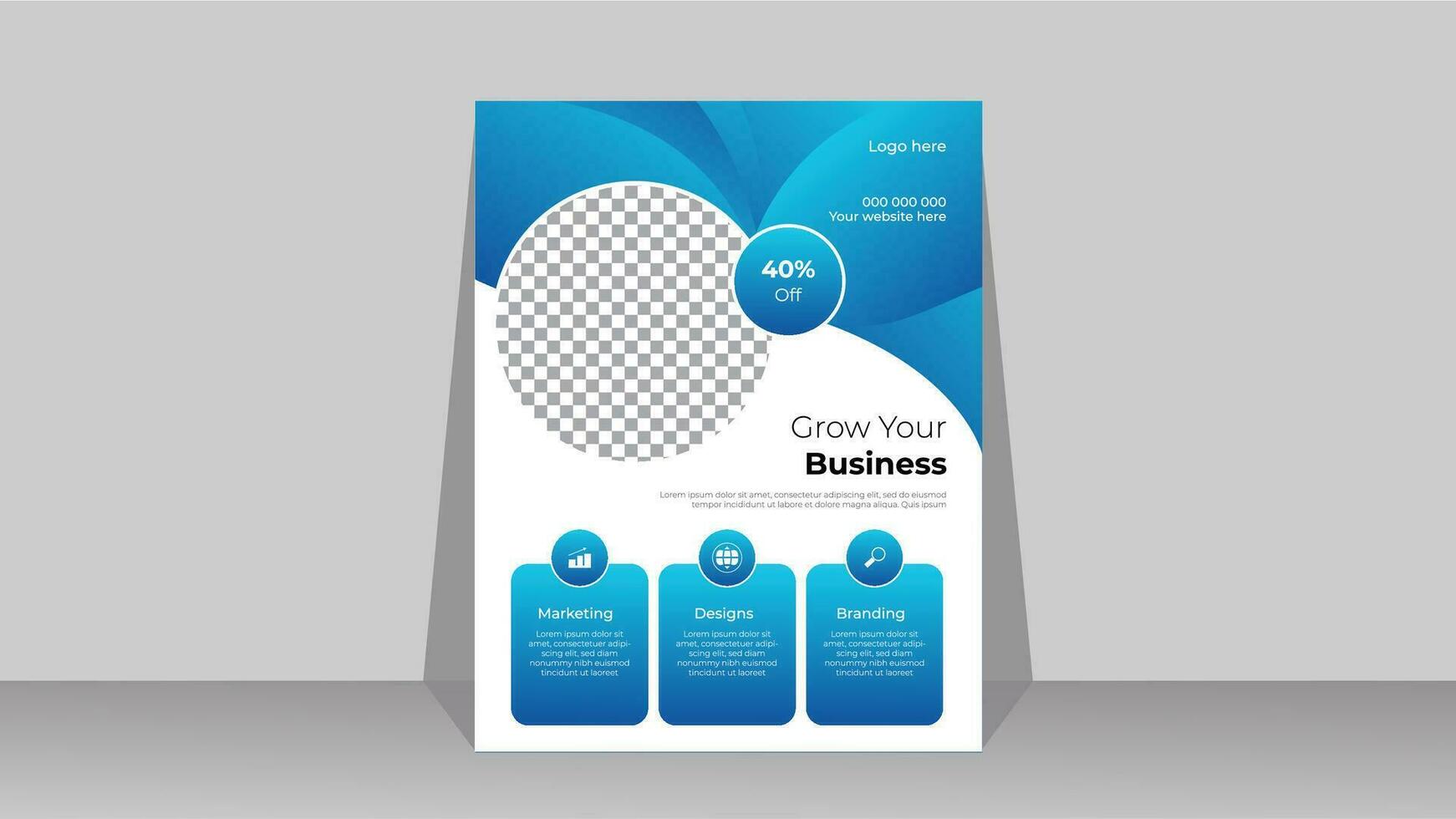 Business flyer design layout Pro Vector .