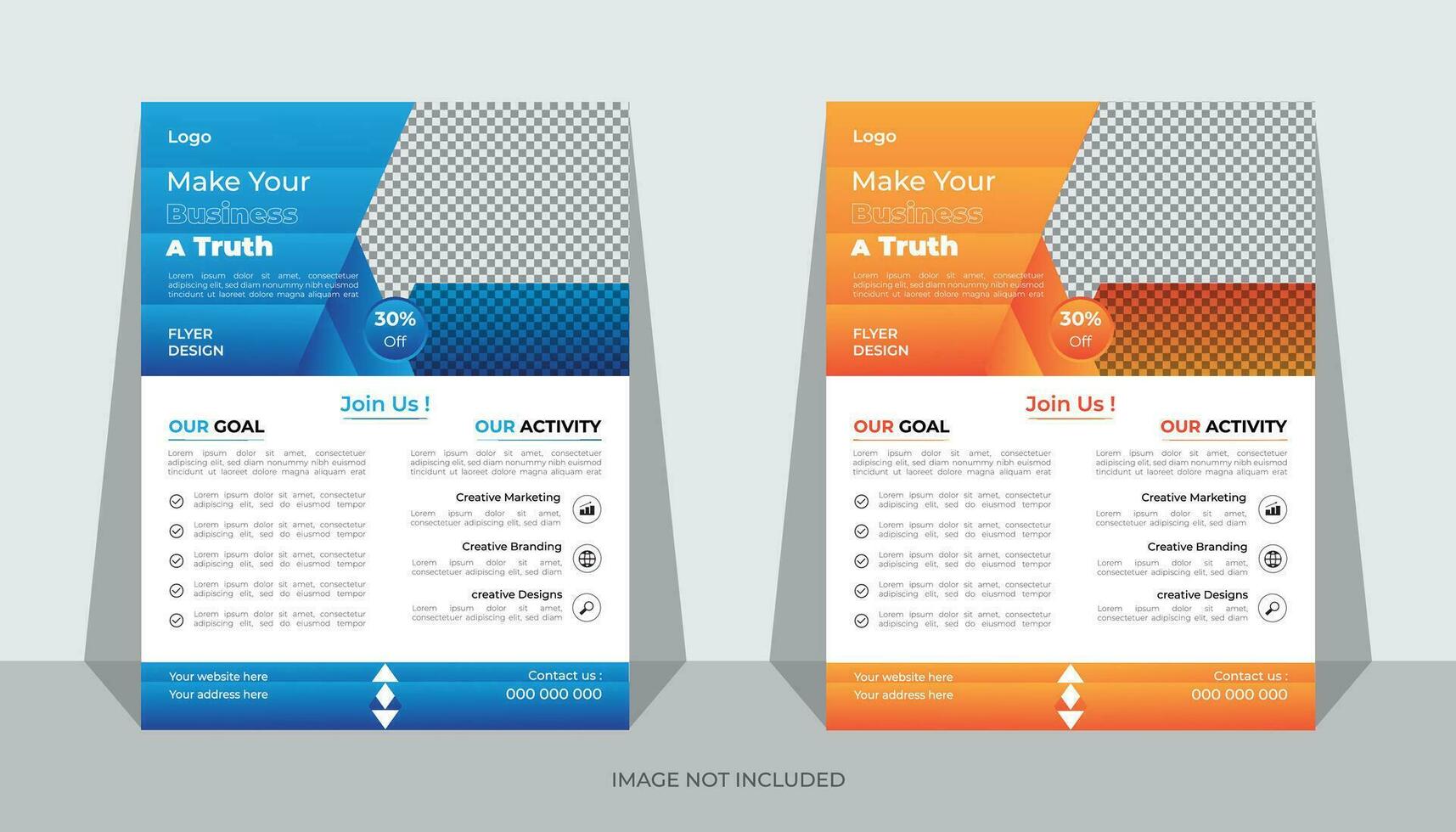 Business flyer design template . Pro Vector .