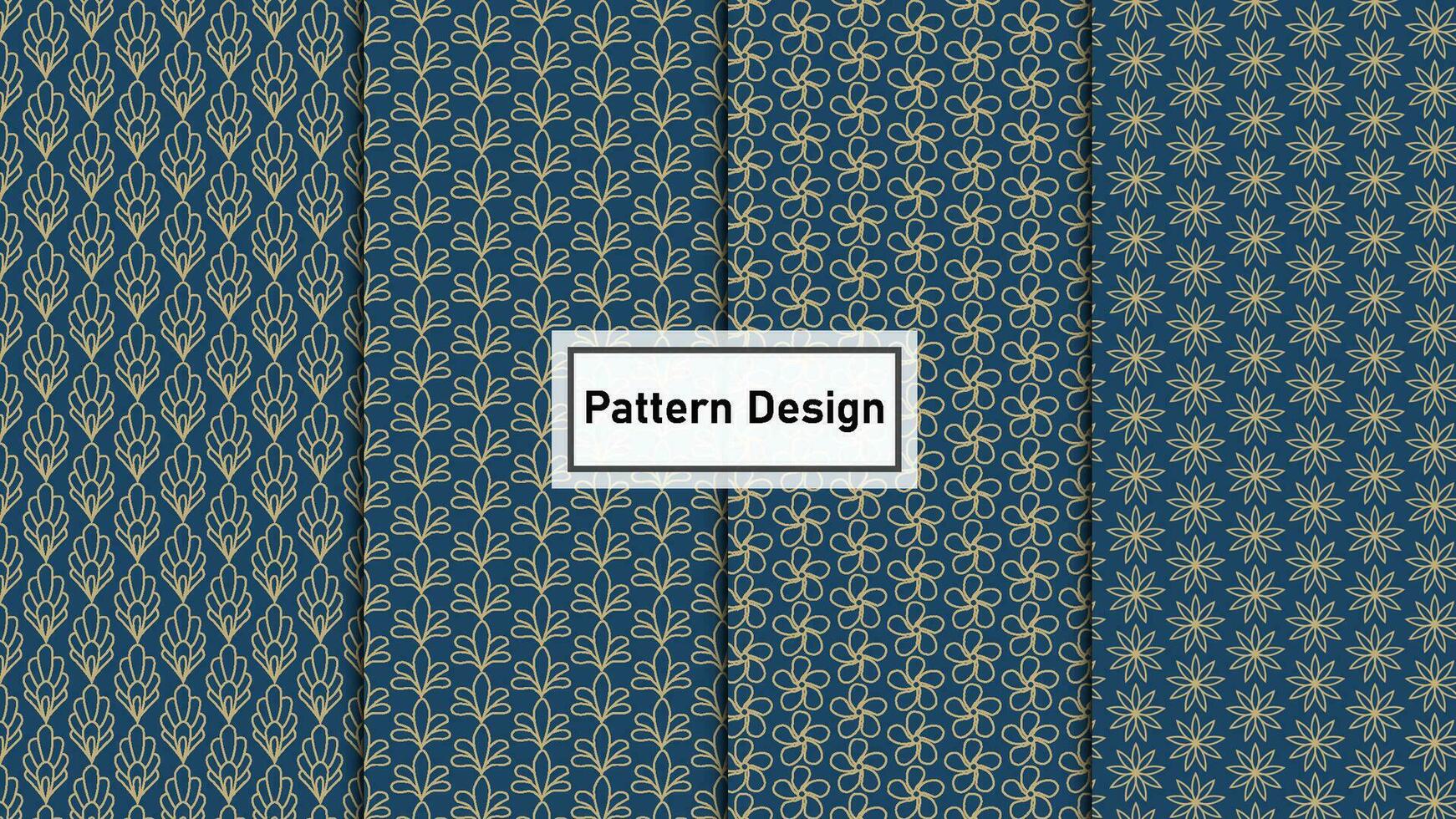 Vector seamless pattern design set . Pro Vector .