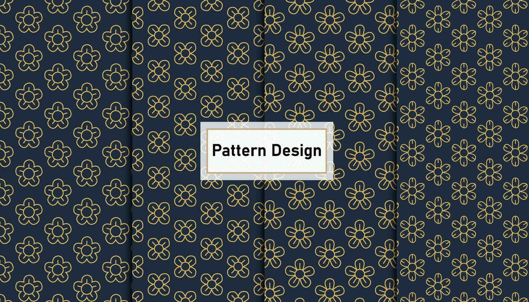 Seamless pattern design set of small flower . Pro Vector .