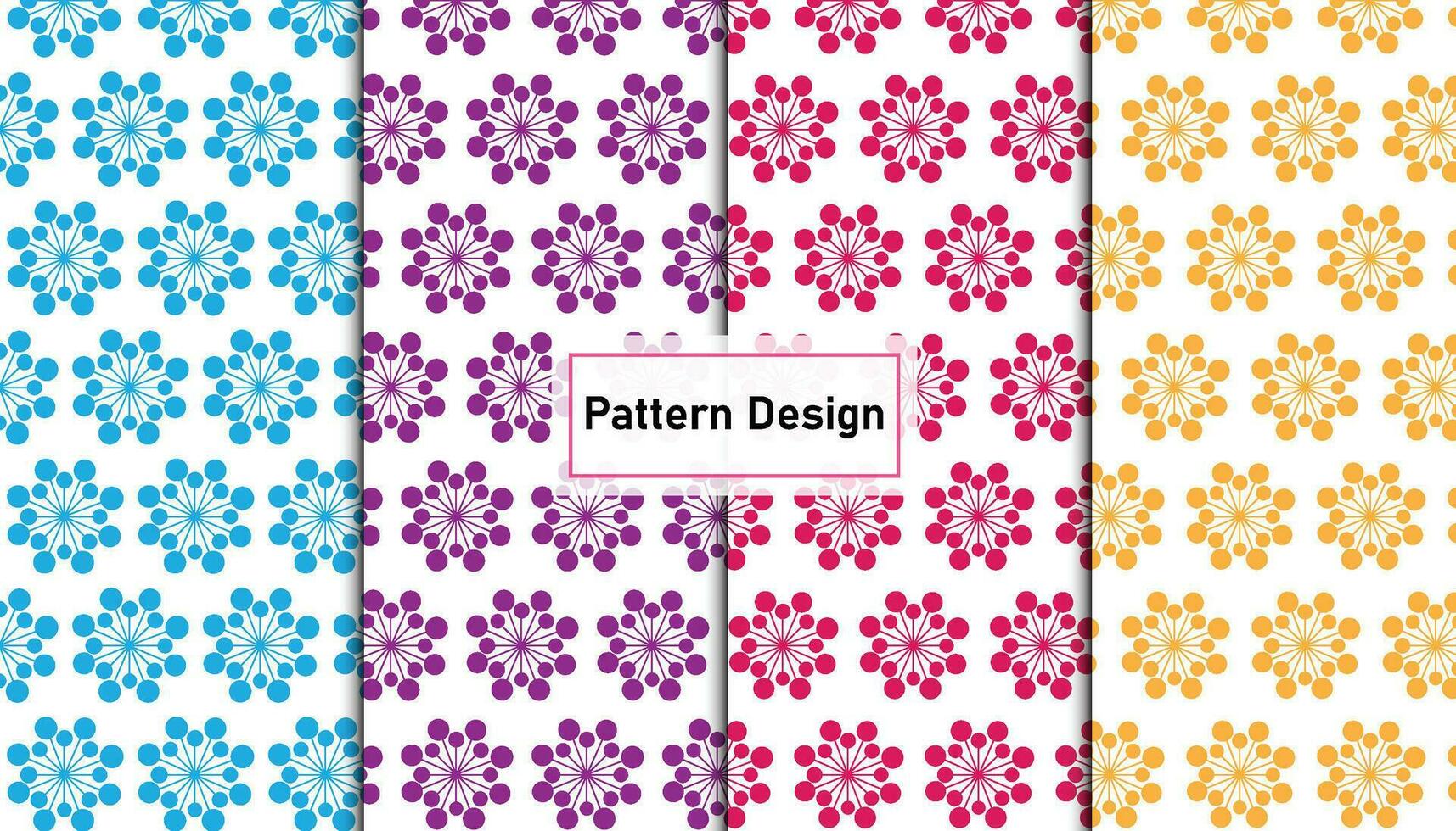 Flower pattern design set . Pro Vector .