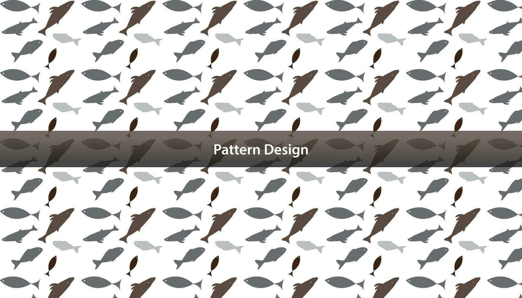 Various sea fishes seamless pattern design template Pro Vector .